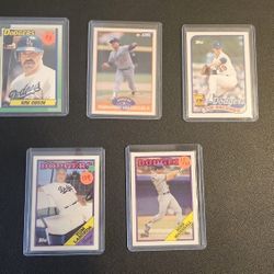 Los Angeles Dodgers Vintage Cards - Five Cards Mint Condition