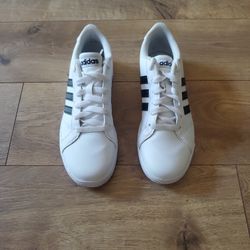 White Adidas Baseline Boy Shoes
