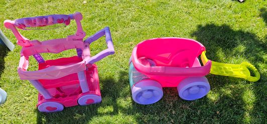 Pink Cart & Wagon - $10/both