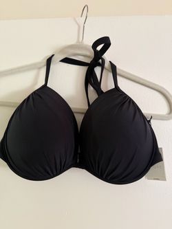 Shore Black Halter Bikini Top
