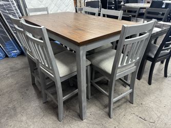 BRAND NEW Dining Set, Counter Height, 6 Chairs