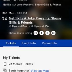 Shane Gillis tickets Hollywood Bowl