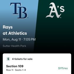 A’s Play Rays