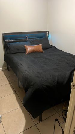 No Noise Queen LED Bedframe