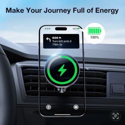KAISTYLE Magnetic Wireless Car Magsafe Charger Vent & Dashboard Mount for iPhone