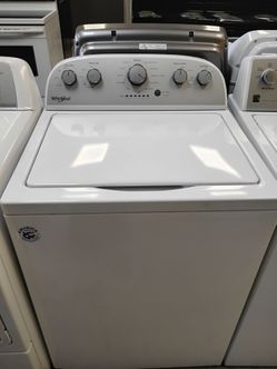 White top load Whirlpool washer with warranty delivery Available fee depends on address 🛣️🏠🛻