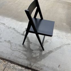 $25 Folding Chairs- Black Solid Wood