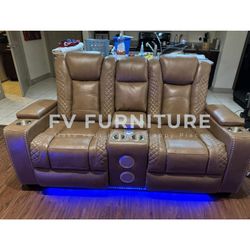 SALA DE PIEL BLUETOOTH LUCES LED! INSTALACIÓN ENTREGA! 3 PAGOS MENSUALES! 