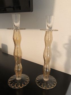 Candle holders pair
