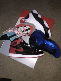 Bundle deal all homeage 1, royal flightposite, he got game 13 all size 10.5 all for 575 obo no lower than 500