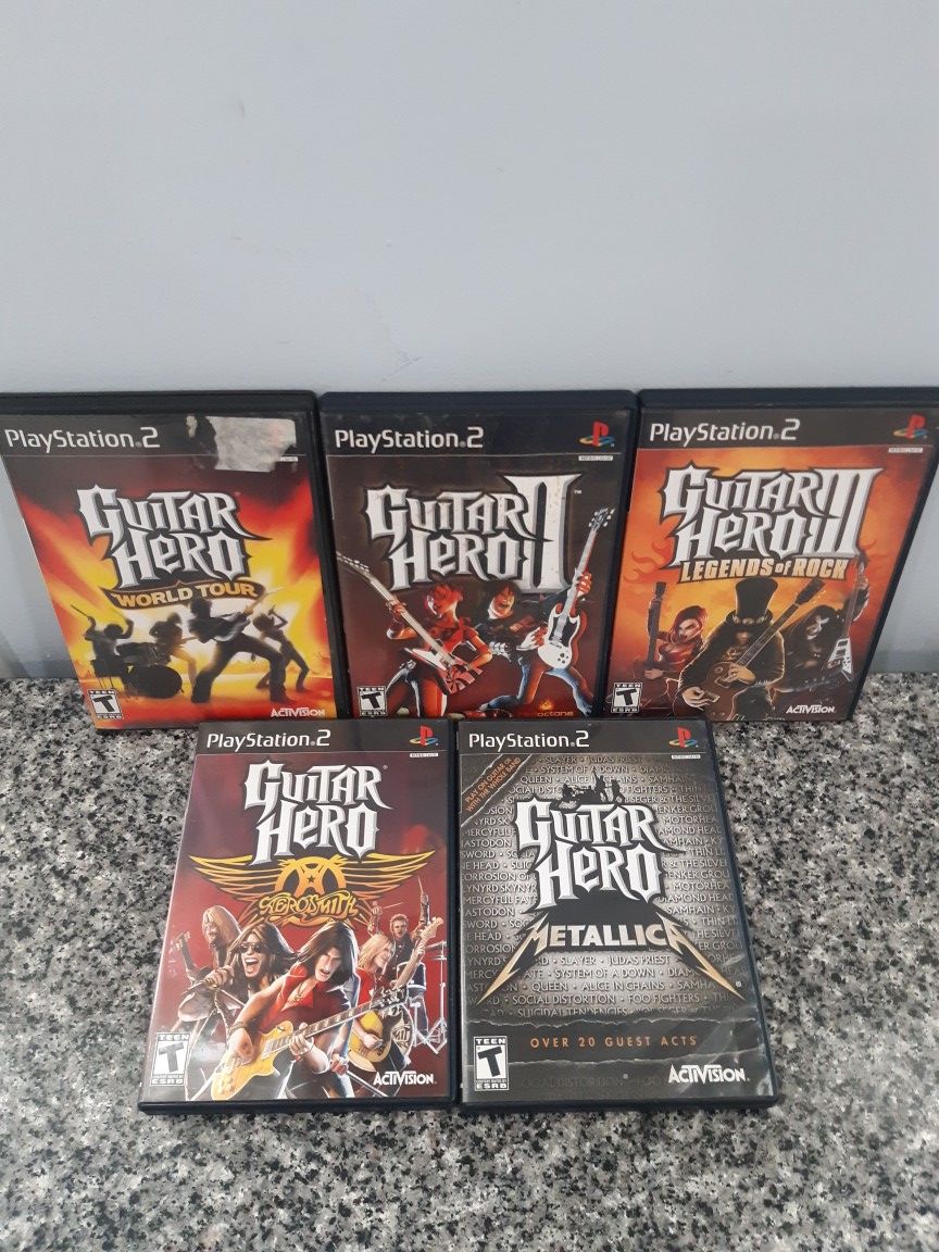 Ps2 Guitar Hero game lot