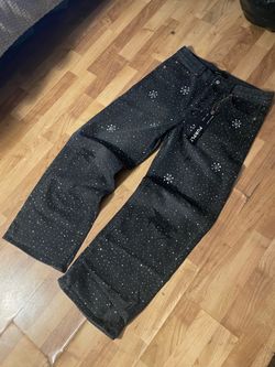 Rhinestone purple jeans