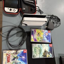 Nintendo Switch With Zelda Games