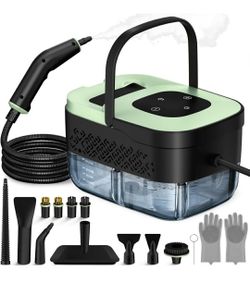 Steam Cleaner, Portable Steamer for Cleaning with 16pcs Accessories, 6-Level Adjustable and 15s Heat-Up, Handheld Steam Cleaner for Home, Tile, Dirt, 