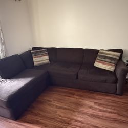 Sectionals Sofa  With Ottoman Very Comfortable Good Condition From Leaving Space 