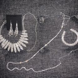 Silver Rhinestone Jewelry