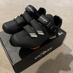 Vicogn Indoor Cycling Shoes for Men Women Compatible with Peloton Bike Pre-Installed with Look Delta Cleats Outdoor Road Biking