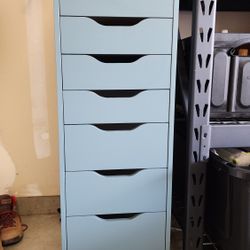 IKEA Alex 9-Drawer Unit – Blue, Excellent Condition