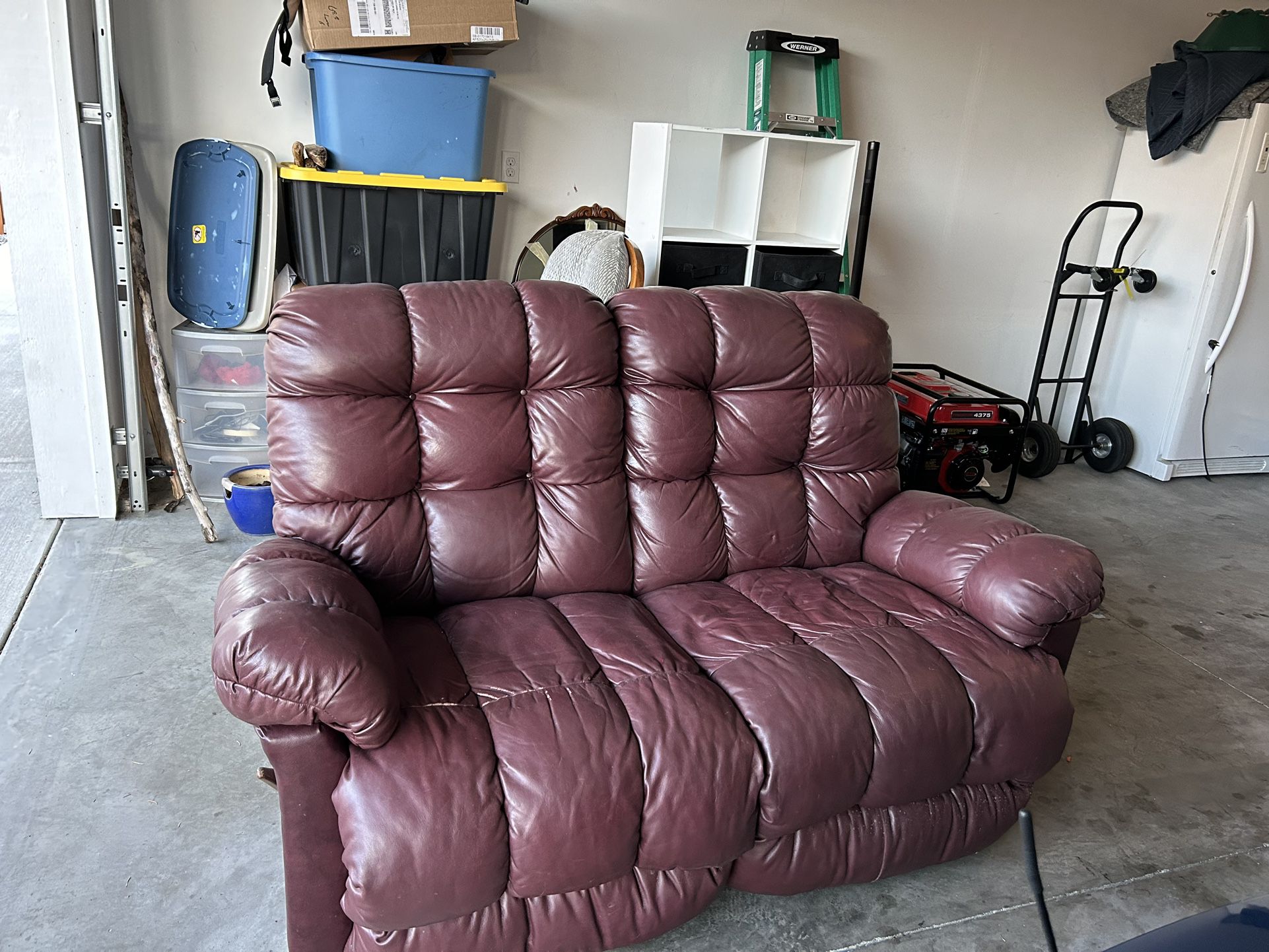 Leather Loveseat recliner