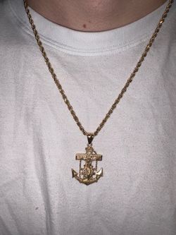 10kt rope chain with 10kt anchor