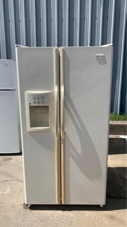 Ge bisque side by side refrigerator