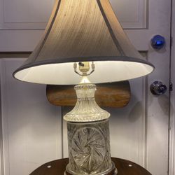 Vintage glass base lamp