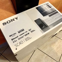 Sony HT-SC40 2.1ch Soundbar System w/ Wireless Subwoofer – Premium Audio, Bluetooth, HDMI ARC, 4K