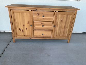 Light Brown Pine Entry table / TV Stand / Console Table 62W x 18D x 35H inches