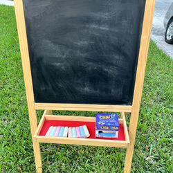Kid’s Dual Chalk Board & Easel