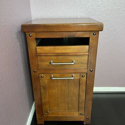 Solid Cherry Wood Filing Cabinet With Charging Station