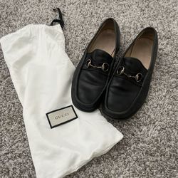 Vintage AUTHENTIC Gucci 1953 Horsebit Loafers Men's 8.5 D black leather