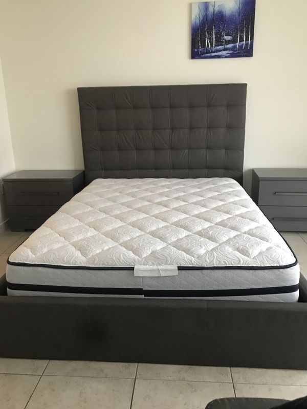 Queen Bedroom Set With Baseboard Bed Frame Box Spring And Mattress Queen Bedroom Set With Baseboard Bed Frame Box Spring And Mattress Cama Con Base Y Colchón
