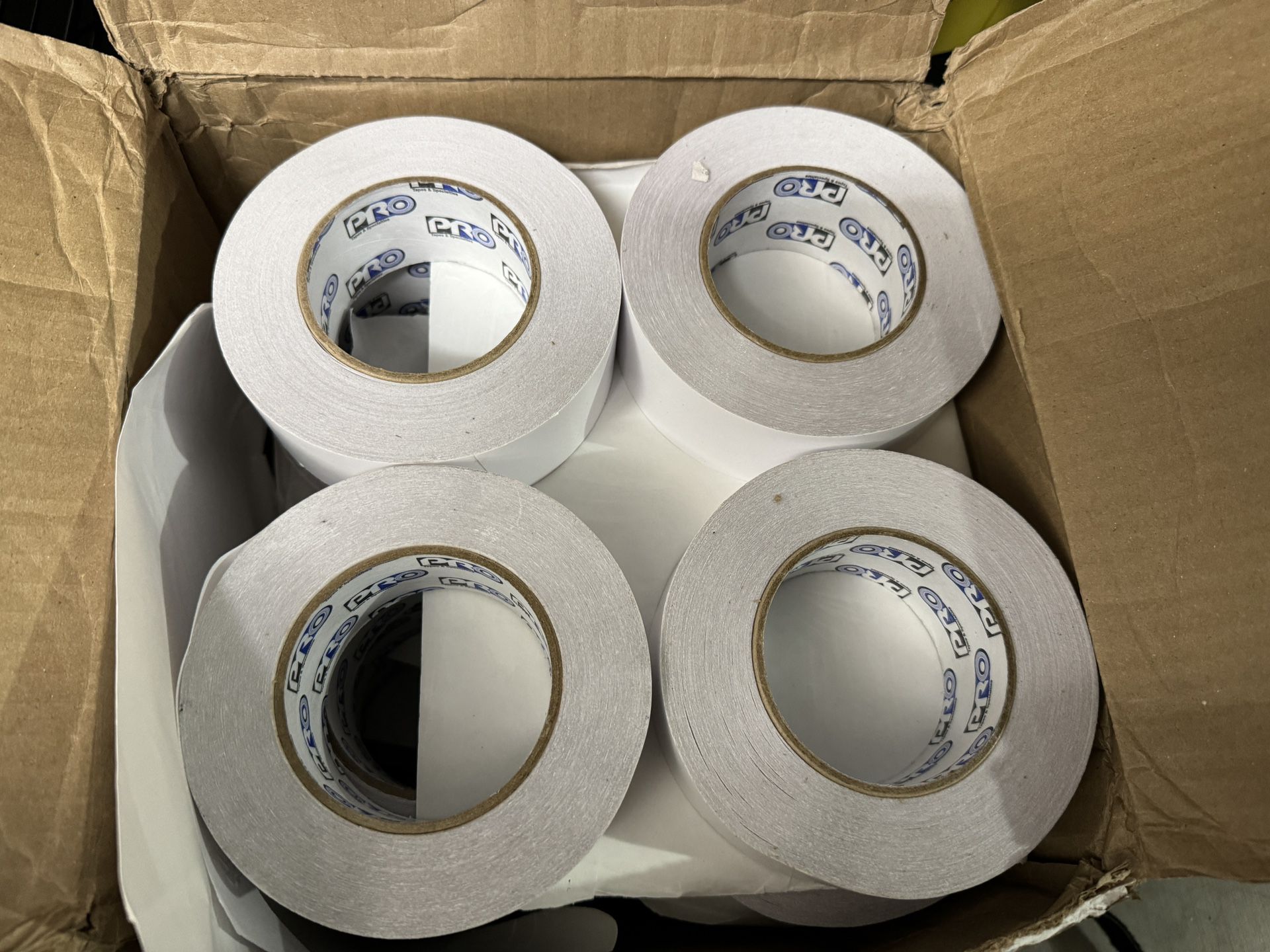 Box Of 24 - Acrylic DOUBLE COATED Multi Purpose Polyester Tape 55yds x 2” x 4mils 
