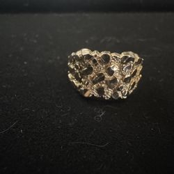 14K Solid Gold Nugget Ring
