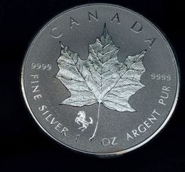 2014 1 oz silver maple horse privy