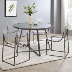 5 Pc Mirror Dining Set