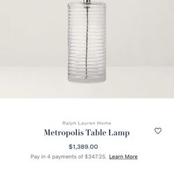 Beautiful Ralph Lauren Table Lamps. 