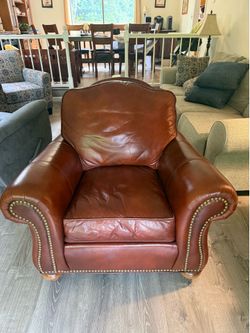 Premium Ethan Allen Leather Club Chair