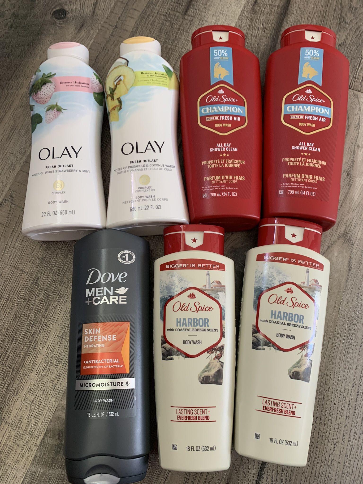 Body Wash - Olay, Dove, Old Spice