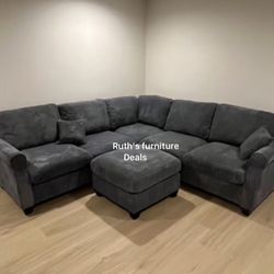 4-Pc Sectional Sofa With Ottoman 