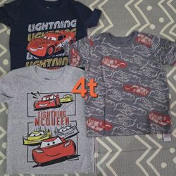 Boys Disney Pixar Cars Mcqueen Tees