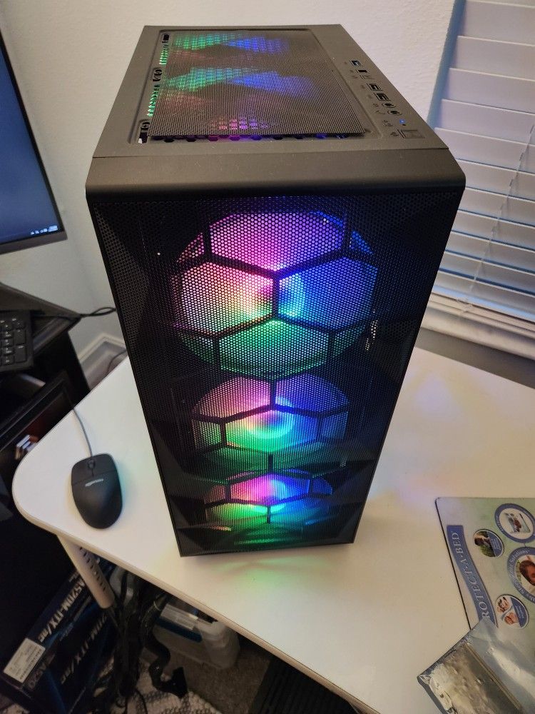 ASRock A520M-ITX/AC,AMD Ryzen 5 5500 6-Core,32GB DDR4,AMD Wraith Prism RGB,1TB NVMe,RTX 3050,MINI,ATX RGB Case,750W PSU,Win11 Pro,