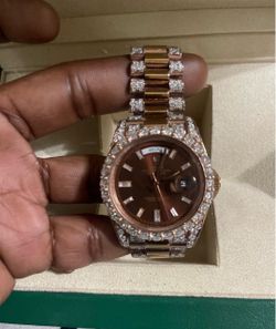 Bust down Iced Out Watch (PASS DIAMOND TESTER)