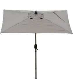 (Without Base) 6' x 4' Rectangular Patio Umbrella,Outdoor Table Umbrella Aluminum Market Umbrella, UV Protection Waterproof Sun Umbrella for Deck Pool