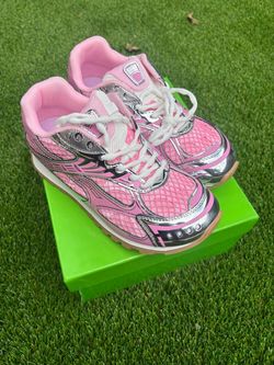 Pink Bottega Venetta with silver lining