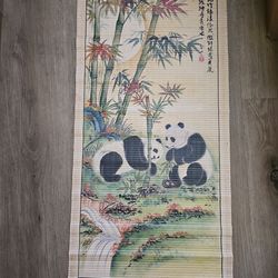Chinese scroll of pandas