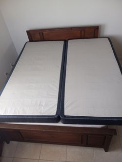 2 x twin spring boxes fit to king bed