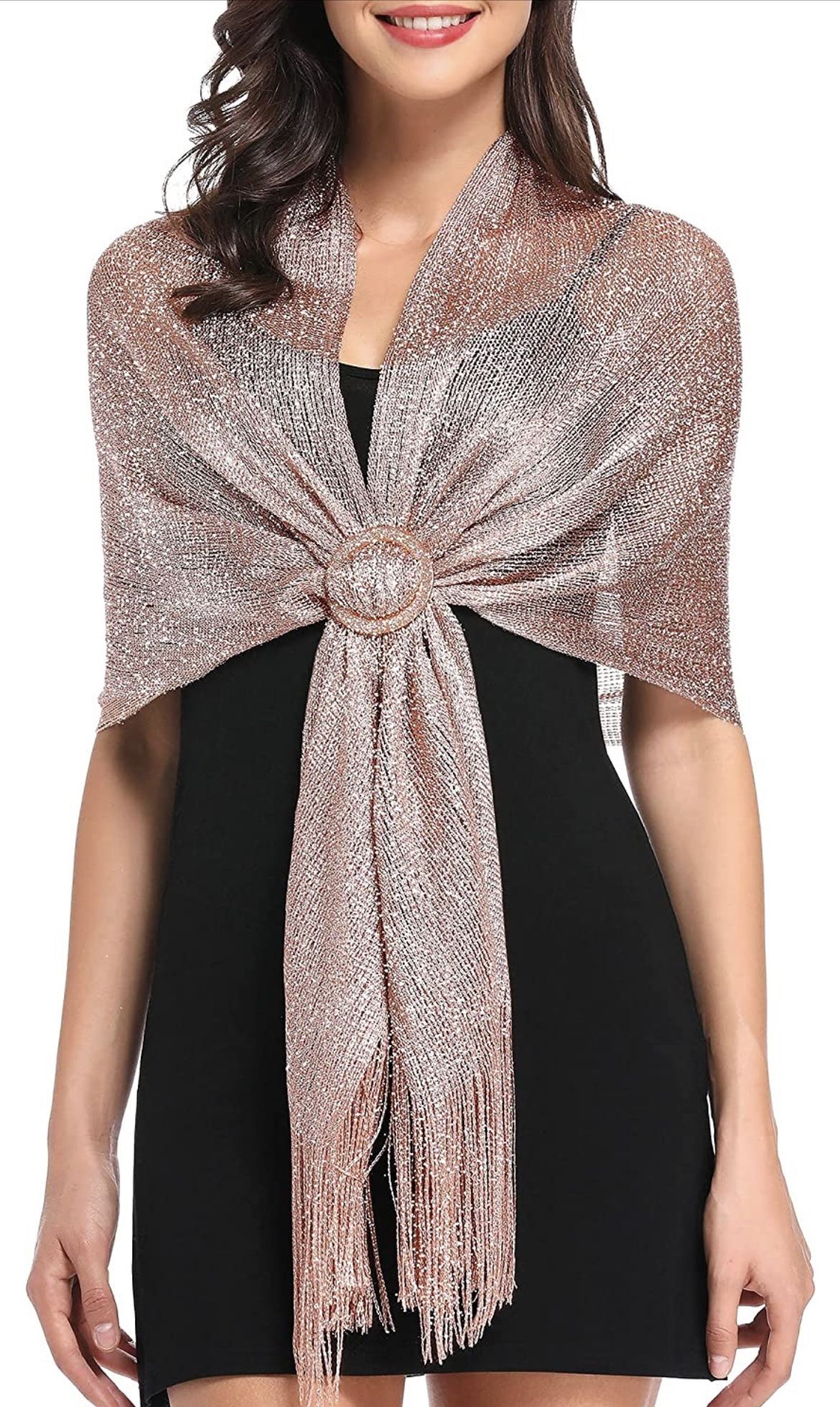Rose Gold Shawl Scarf Wrap