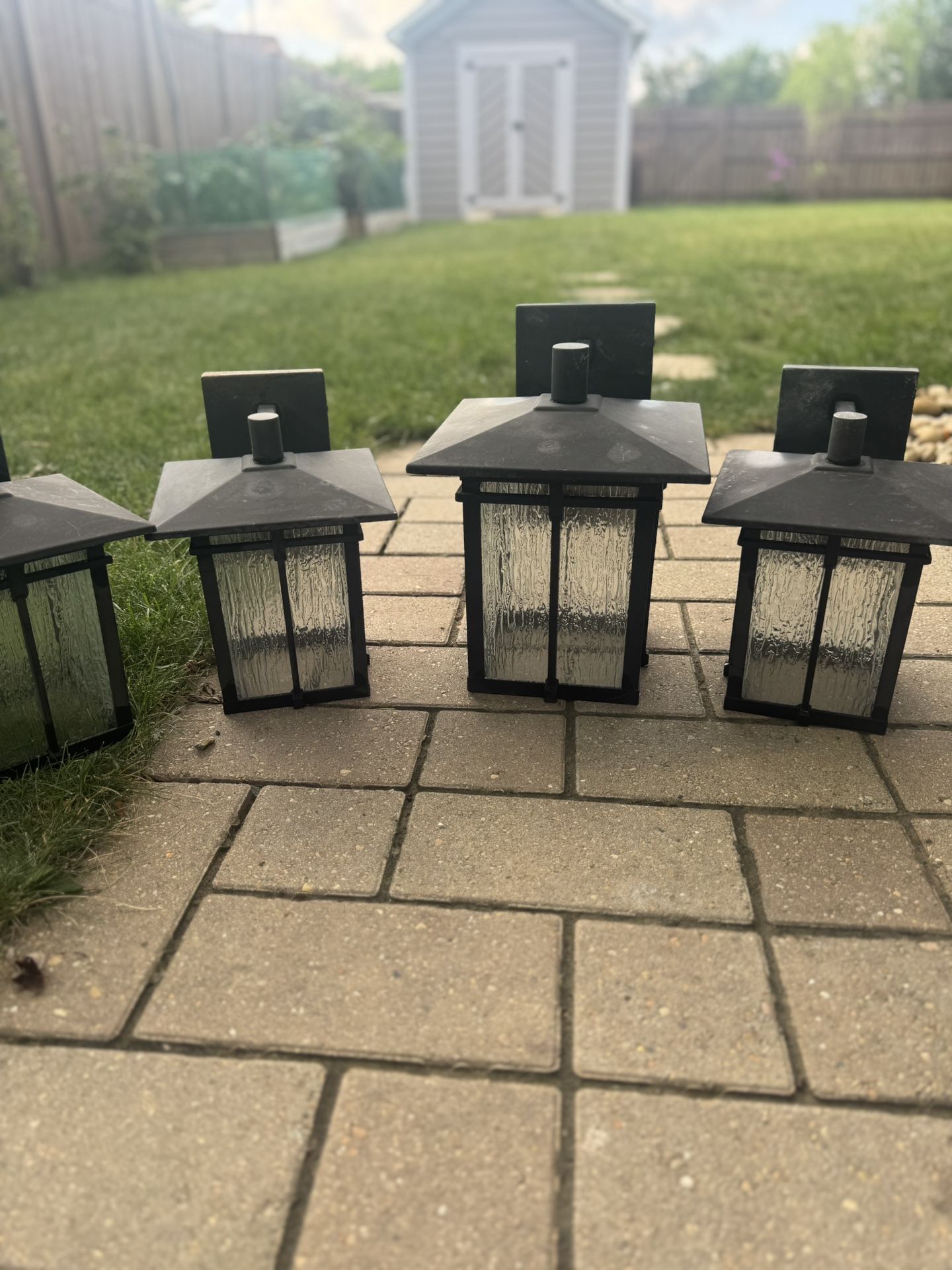 Set Of 4 Outdoor Lights 