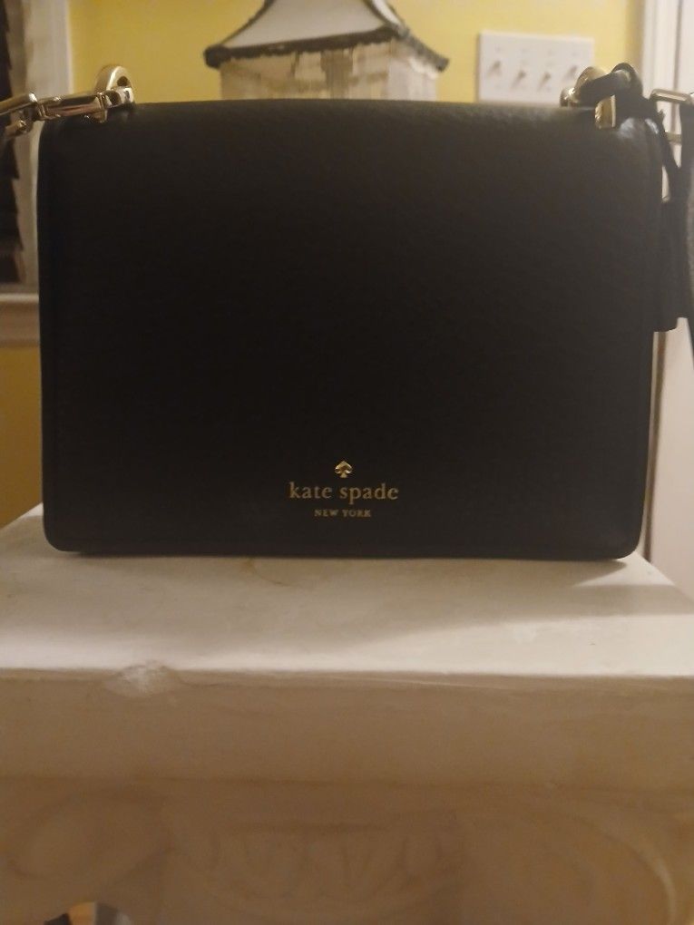 Black Leather Kate Spade Crossbody Purse